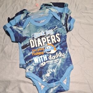 Mossy Oak Blue Tie-Dye Bodysuit